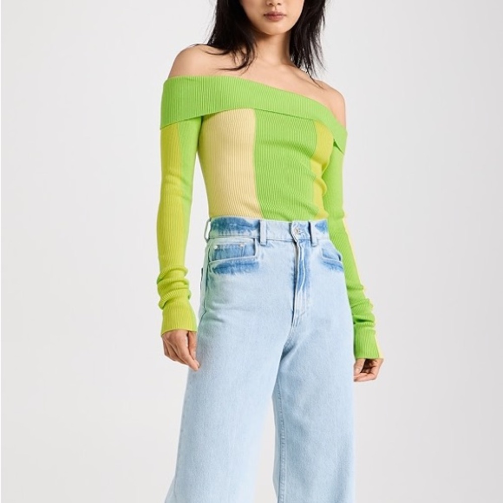 Wandler Off the Shoulder Polly Long Sleeve Top